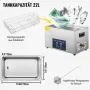VEVOR 22 L Doppelfrequenz-Ultraschallreiniger mit Heizung für Schmuckteile Schmuck, Ring, Brille, Platine Gebiss Register Platine, 28/40 KHz Ultraschall Reinigungsgerät