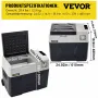 VEVOR Kompressor-Kühlbox 40 L mit App-Steuerung und Rädern für Unterwegs, -20 bis 20 °C, 12/24 V DC und 120/240 V AC, Tragbarer Auto-Kühlschrank mit USB-Anschluss für Camping, Wohnmobil, Boot und Lkw