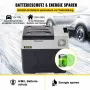 VEVOR 50L Autokühlschrank Kompressorkühlbox Edelstahl Urlaub Isolierbox Mini Kühlschrank Kühlbox Auto und Steckdose