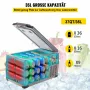 VEVOR 35 L Kompressor Kühlbox Edelstahl, Autokühlschrank 12/24 V DC & 220 V AC, Mini Kühlschrank Tragbar −20 °C bis 20 °C, Isolierbox Ideal für Auto Lkw Wohnmobil, Camping Urlaub