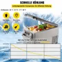 VEVOR 35 L Kompressor Kühlbox Edelstahl, Autokühlschrank 12/24 V DC & 220 V AC, Mini Kühlschrank Tragbar −20 °C bis 20 °C, Isolierbox Ideal für Auto Lkw Wohnmobil, Camping Urlaub