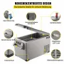 VEVOR 35 L Kompressor Kühlbox Edelstahl, Autokühlschrank 12/24 V DC & 220 V AC, Mini Kühlschrank Tragbar −20 °C bis 20 °C, Isolierbox Ideal für Auto Lkw Wohnmobil, Camping Urlaub