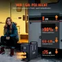 VEVOR 8 kW Dieselheizung 12 V / 24 V All in One Diesel-Luftheizung mit Bluetooth App-Steuerung & Fernbedienung & Anzeigebildschirm & CO-Alarm, schnell aufheizende vertikale tragbare Dieselheizung