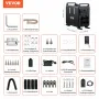 VEVOR 8 kW Dieselheizung 12 V / 24 V All in One Diesel-Luftheizung mit Bluetooth App-Steuerung & Fernbedienung & Anzeigebildschirm & CO-Alarm, schnell aufheizende vertikale tragbare Dieselheizung