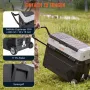 VEVOR Camping Kühlschrank 53 L Kühlbox, 12 / 24 V Rollbare Elektrische Gefrierbox 2 in 1 Doppelzone, Auto Kühlschrank Kompressor zum Warmhalten und Kühlen 60 W Tragbar Handgriff Boot, Lkw, Mobil Grau