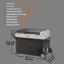 VEVOR Camping Kühlschrank 53 L Kühlbox, 12 / 24 V Rollbare Elektrische Gefrierbox 2 in 1 Doppelzone, Auto Kühlschrank Kompressor zum Warmhalten und Kühlen 60 W Tragbar Handgriff Boot, Lkw, Mobil Grau