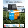 VEVOR Kompressor Kühlbox 12/24 V DC 100–240 V AC, Autokühlschrank 55 L mit App-Steuerung & Rädern & 2 Temperaturzonen (-20 °C bis 20 °C), Tragbarer Kühlschrank für Wohnmobile Boote Camping Angeln