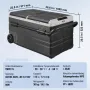 VEVOR 12 V Autokühlschrank, tragbarer 115 L Gefrierschrank mit 2 Zonen und Rädern & Griff, -20 °C bis 20 °C, 12/24 V DC / 100–240 V AC-Kompressorkühler für den Außenbereich, Camping, Reisen