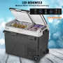 VEVOR Tragbarer Autokühlschrank, 12-Volt-Autokühlschrank, 58 l / 61,5 QT tragbarer Zweizonen-Gefrierschrank, -20 °C bis 20 °C einstellbare Temperatur, Kompressorkühler für Zuhause, Outdoor, Camping