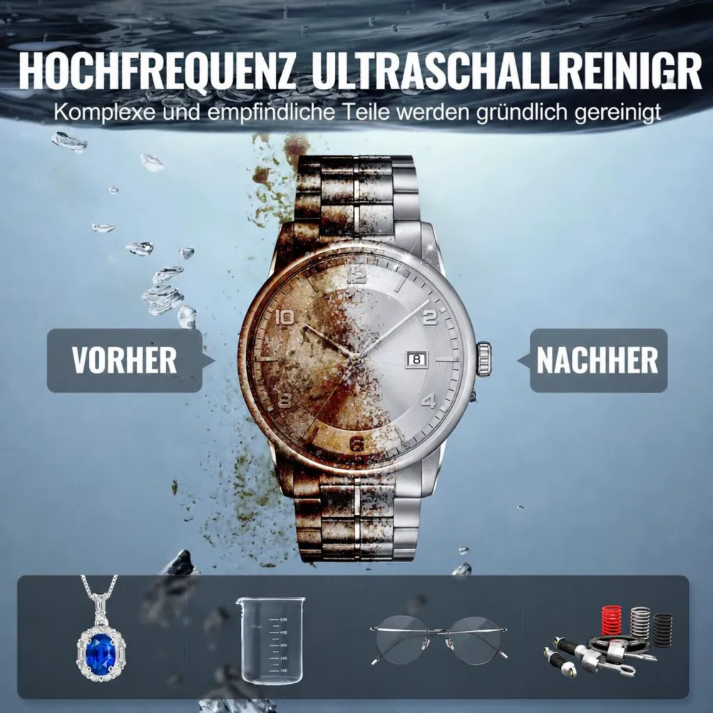 VEVOR 10 L Ultraschallreiniger 240 W digitales Ultraschallreinigungsgerät mit Schonmodus & verbesserter Entgasung, 40 kHz industrieller Schmuckreiniger mit Heizung & Timer, für Brillen Uhren Schwarz
