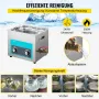 VEVOR Knob Control Ultrasonic Ultraschallreiniger 10L, Ultraschall Reinigungsgerät, Schmuckreiniger Ultraschall digitaler Ultraschallreiniger Ultraschallreinigungsgerät Brille Schmuck Reinigung