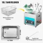 VEVOR Knob Control Ultrasonic Ultraschallreiniger 10L, Ultraschall Reinigungsgerät, Schmuckreiniger Ultraschall digitaler Ultraschallreiniger Ultraschallreinigungsgerät Brille Schmuck Reinigung