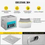 VEVOR Knob Control Ultrasonic Ultraschallreiniger 15L, Ultraschall Reinigungsgerät mit Heizung, Schmuckreiniger Ultraschall 230 V, Digitaler Ultraschallreiniger 400 W Ultraschallreinigungsgerät 40 kHz