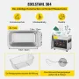 VEVOR 3 L Verbesserter Ultraschallreiniger (200 W Heizung, 120 W Ultraschall) Professioneller digitaler Labor-Ultraschall-Teilereiniger mit Heizungstimer für die Reinigung von Schmuckgläsern