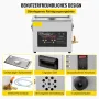 VEVOR 6L Verbesserter Ultraschallreiniger (200 W Heizung, 180 W Ultraschall) Professioneller digitaler Labor-Ultraschall-Teilereiniger mit Heizungstimer für die Reinigung von Schmuck, Brillen