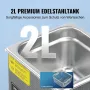 VEVOR Ultraschallreiniger Ultraschall Edelstahl-Reinigungsgerät 150 W, 2 L Ultraschallreinigungsgerät mit digitaler Anzeige 0-30 Min, Reinigung Ultraschall für Schmuck, Brillen, Uhren usw.