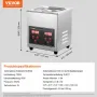 VEVOR Ultraschallreiniger Ultraschall Edelstahl-Reinigungsgerät 150 W, 2 L Ultraschallreinigungsgerät mit digitaler Anzeige 0-30 Min, Reinigung Ultraschall für Schmuck, Brillen, Uhren usw.
