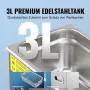 VEVOR Ultraschallreiniger Ultraschall Edelstahl-Reinigungsgerät 150 W, 3 L Ultraschallreinigungsgerät mit Digitaler Anzeige 0-30 Min, Reinigung Ultraschall für Schmuck, Brillen, Uhren usw.