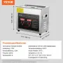 VEVOR Ultraschallreiniger Ultraschall Edelstahl-Reinigungsgerät 150 W, 3 L Ultraschallreinigungsgerät mit Digitaler Anzeige 0-30 Min, Reinigung Ultraschall für Schmuck, Brillen, Uhren usw.