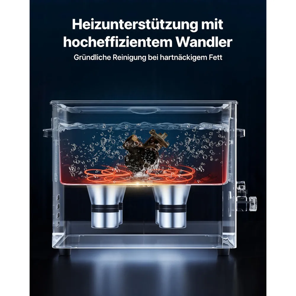 VEVOR 15 L Ultraschallreiniger, professionelle Ultraschallreinigungsmaschine mit Reinigungskorb & Digitalanzeige, 240 W Edelstahl 40 kHz Industrielle Reinigungsmaschine für Teile Vergaser Instrumente