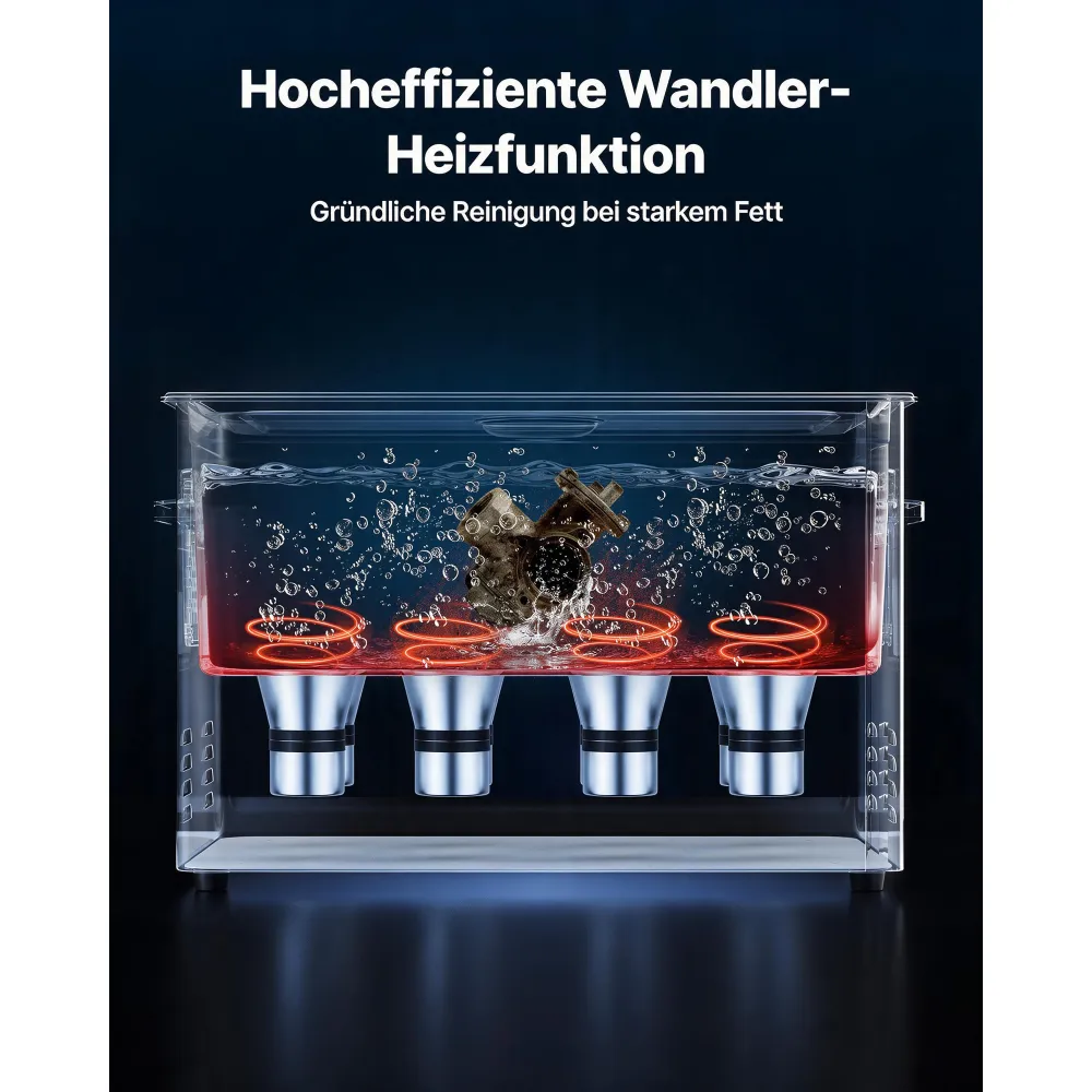 VEVOR 30 L Ultraschallreiniger, professionelle Ultraschallreinigungsmaschine mit Reinigungskorb & Digitalanzeige, 480 W Edelstahl 40 kHz Industrielle Reinigungsmaschine für Teile Vergaser Instrumente