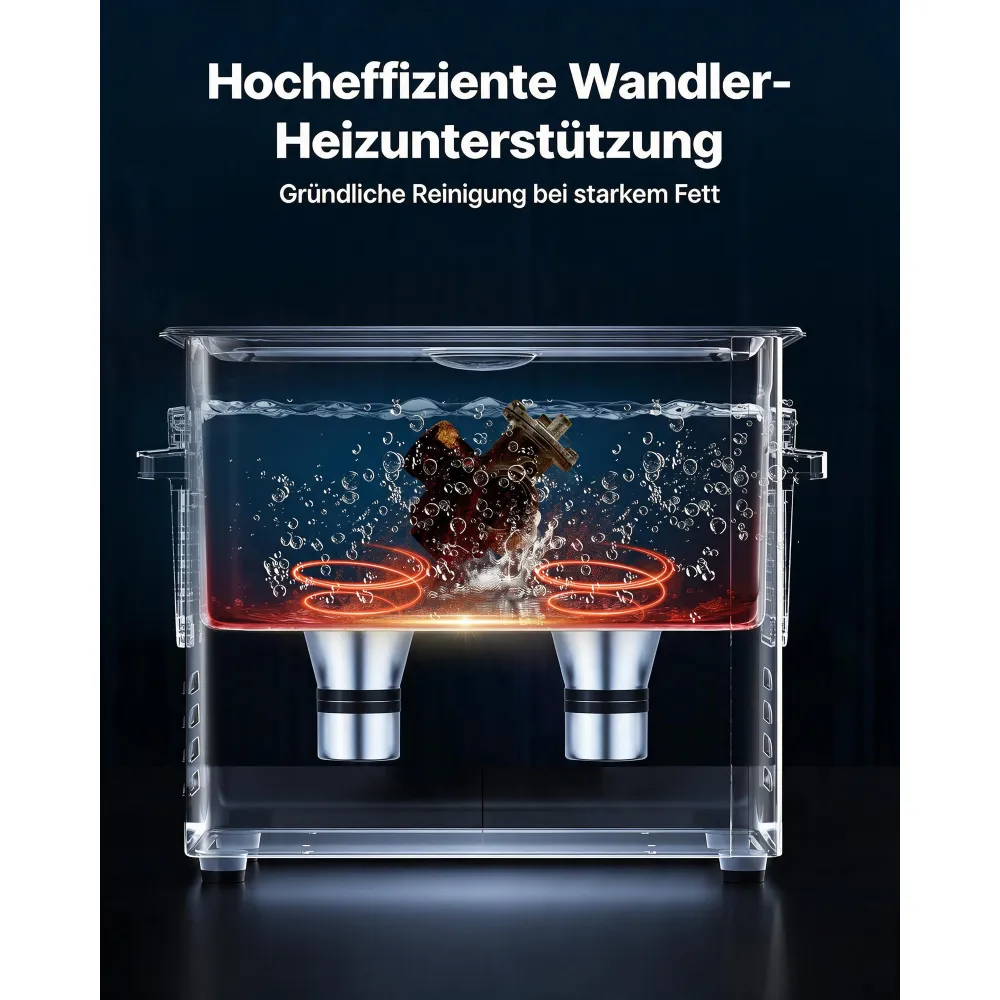 VEVOR 6 L Ultraschallreiniger, professionelle Ultraschallreinigungsmaschine mit Reinigungskorb & Digitalanzeige, 120 W Edelstahl 40 kHz Industrielle Reinigungsmaschine für Uhren Schmuck