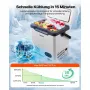 VEVOR Kompressor Kühlbox 12 L, Elektrischer Autokühlschrank mit Griff, -20 °C bis 20 °C, 12/24 V DC und 100-240 V AC, Tragbare Kühlbox für Camping, Reisen, Lkw, Wohnmobil und Boot