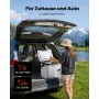 VEVOR Kompressor Kühlbox 18 L, Elektrischer Autokühlschrank mit Griff, -20 °C bis 20 °C, 12/24 V DC und 100-240 V AC, Tragbare Kühlbox für Camping, Reisen, Lkw, Wohnmobil und Boot