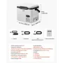 VEVOR Kompressor Kühlbox 18 L, Elektrischer Autokühlschrank mit Griff, -20 °C bis 20 °C, 12/24 V DC und 100-240 V AC, Tragbare Kühlbox für Camping, Reisen, Lkw, Wohnmobil und Boot