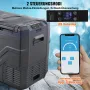VEVOR Autokühlschrank, 12-Volt-Autokühlschrank, tragbarer 40-Liter-Gefrierschrank mit zwei Zonen, einstellbarer Bereich von -20 °C bis 20 °C, 12/24 V Gleichstrom und 100–240 V Wechselstrom, Kompressorkühler für den Außenbereich, Camping, Wohnmobil
