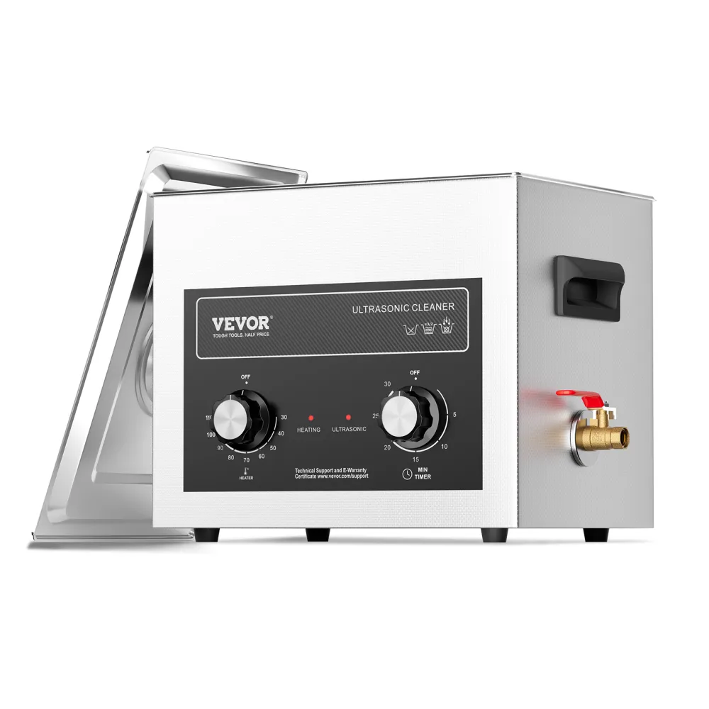 VEVOR 10 L Ultraschallreiniger mit Heiztimer & Korb, professionelle digitale Schallkavitationsmaschine, 240 W Reinigungsmaschine für Laborwerkzeuge Metallteile Vergaser Messing Autoteile Motorteile