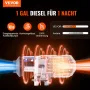 VEVOR Luft Dieselheizung Standheizung 12 V 8 kW, Luftheizung Air Diesel Diesel Standheizung Lufterhitzer, 0,16–0,62 L/Std. Dieselheizung mit LCD-Display & Fernbedienung & Bluetooth-APP