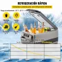 VEVOR Nevera Portátil Coche 45 L Nevera de Absorción Portátil, Neveras de Gas Butano Nevera Coche Nevera Termoeléctrica Portátil Nevera Portátil Eléctrica Nevera Camping Nevera Trivalente Nevera Vinos