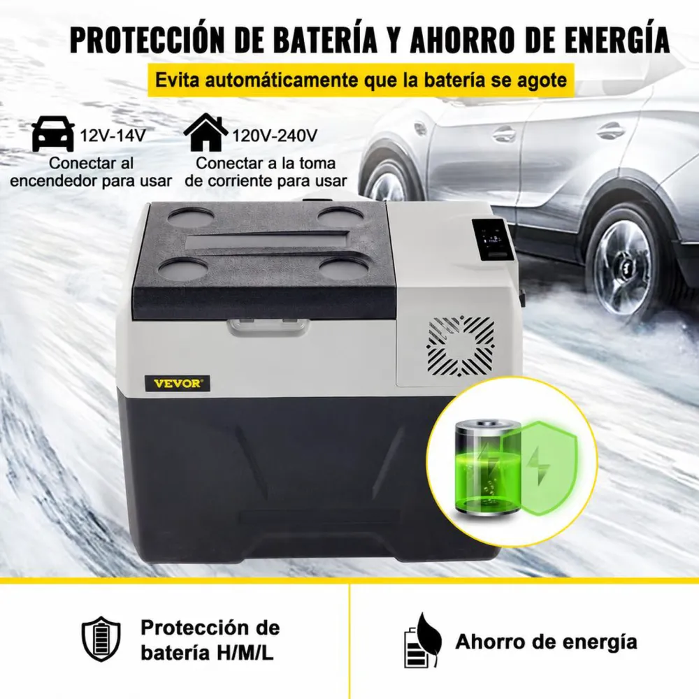 VEVOR Nevera Termoeléctrica Portátil 30 L Nevera de Viaje para Coche Nevera Portátil Eléctrica de Viaje para Coche Mini Refrigerador para Coche Mini Nevera para Bebidas con LCD