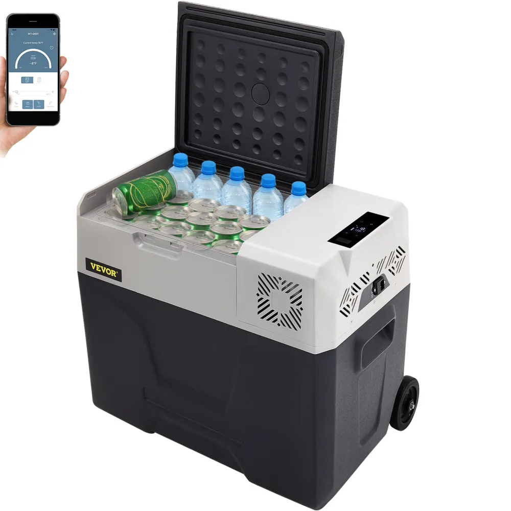 VEVOR Nevera Termoeléctrica Portátil 50 L Nevera de Viaje para Coche Nevera Portátil Eléctrica de Viaje para Coche Mini Refrigerador para Coche Mini Nevera para Bebidas con LCD
