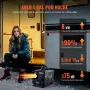 VEVOR Calentador Diésel Horizontal de 5-8KW Todo en Uno de 12 V/24 V, Control por Aplicación Bluetooth, Control Remoto y Pantalla Visualización, Alarma de CO, Calentamiento Rápido a Vehículos, Garaje