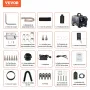 VEVOR Calentador Diésel Horizontal de 5-8KW Todo en Uno de 12 V/24 V, Control por Aplicación Bluetooth, Control Remoto y Pantalla Visualización, Alarma de CO, Calentamiento Rápido a Vehículos, Garaje