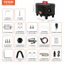 VEVOR Calentador Diésel Portátil de 5-8KW Todo en Uno de 12 V/24 V, con Control por Aplicación Bluetooth, Control Remoto y Pantalla de Visualización, Alarma de CO, para Vehículos y Garajes, Negro