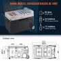 VEVOR Nevera Eléctrica Portátil de 38 L Nevera Portátil para Coche 12/24 V CC 100-240 V CA Nevera de Una Zona para Coche 0,708 kW.h -20 °C a 10 °C Congelador Ajustable para Camión Barco Camping