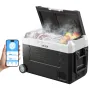 VEVOR Nevera Portátil para Coche 35 L, Refrigerador para Coche Temperatura Ajustable de -20 °C a 20 °C, con Control por Aplicación, Ruedas y Doble Zona, para Autocaravanas, Barcos, Camping, Pesca