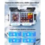 VEVOR Nevera Portátil para Coche 45 L, Refrigerador para Coche Temperatura Ajustable de -20 °C a 20 °C, con Control por Aplicación, Ruedas y Doble Zona, para Autocaravanas, Barcos, Camping, Pesca