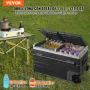 VEVOR Refrigerador para automóvil, refrigerador para automóvil de 12 voltios, congelador portátil de doble zona de 115 L con ruedas y asa, -4 ℉ - 68 ℉, refrigerador con compresor de 12/24 V CC y 100-240 V CA para exteriores, campamentos