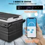 VEVOR Refrigerador para automóvil, refrigerador para automóvil de 12 voltios, congelador portátil de doble zona de 115 L con ruedas y asa, -4 ℉ - 68 ℉, refrigerador con compresor de 12/24 V CC y 100-240 V CA para exteriores, campamentos