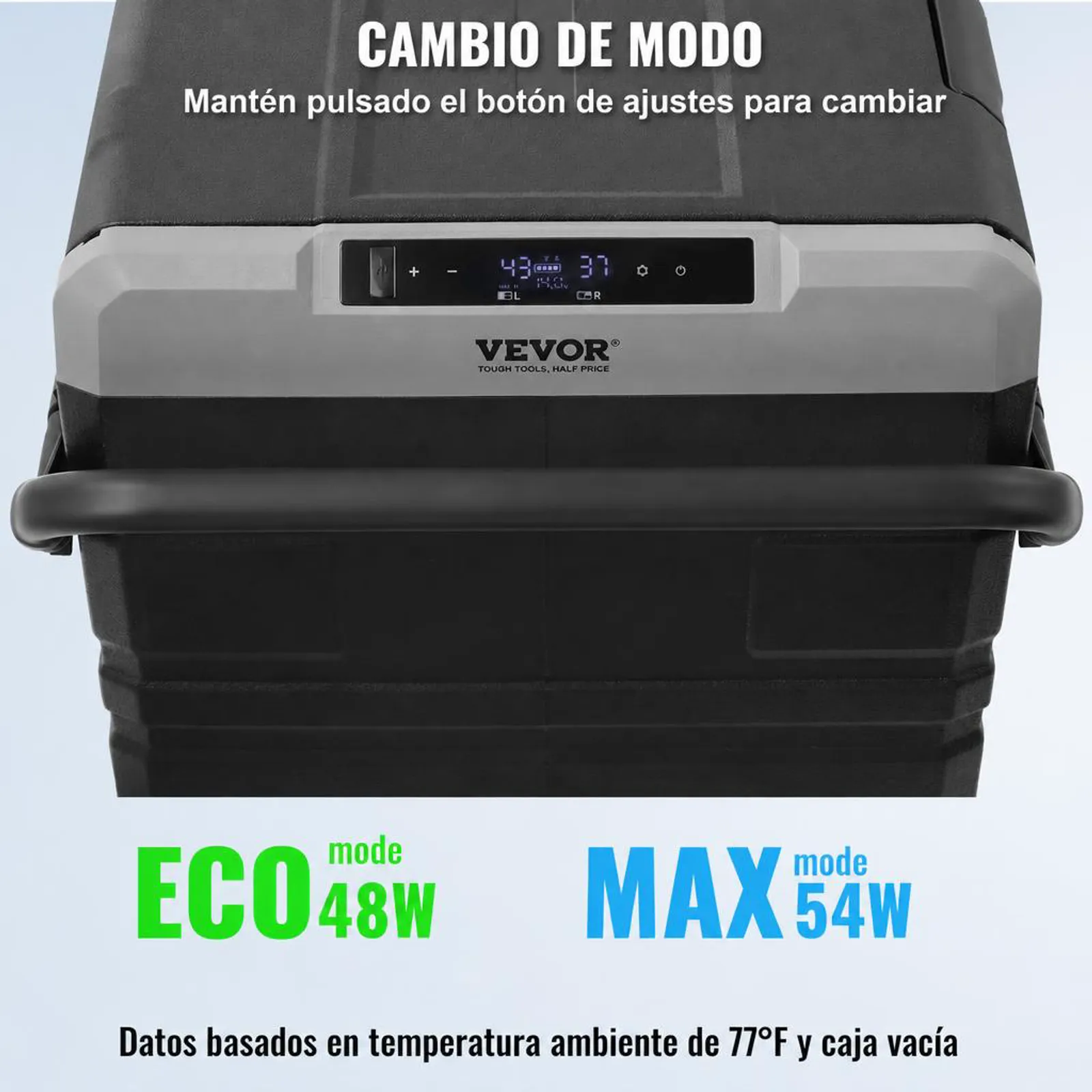 VEVOR Refrigerador para automóvil, refrigerador para automóvil de 12 voltios, congelador portátil de doble zona de 115 L con ruedas y asa, -4 ℉ - 68 ℉, refrigerador con compresor de 12/24 V CC y 100-240 V CA para exteriores, campamentos