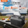 VEVOR Refrigerador portátil para automóvil, con función de fabricación de hielo, refrigerador para automóvil de 12 voltios, congelador portátil de zona única de 35 L, temperatura ajustable de -4 ℉ a 68 ℉, con ruedas para acampar, automóvil, RV