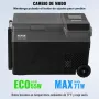 VEVOR Refrigerador portátil para automóvil, con función de fabricación de hielo, refrigerador para automóvil de 12 voltios, congelador portátil de zona única de 35 L, temperatura ajustable de -4 ℉ a 68 ℉, con ruedas para acampar, automóvil, RV