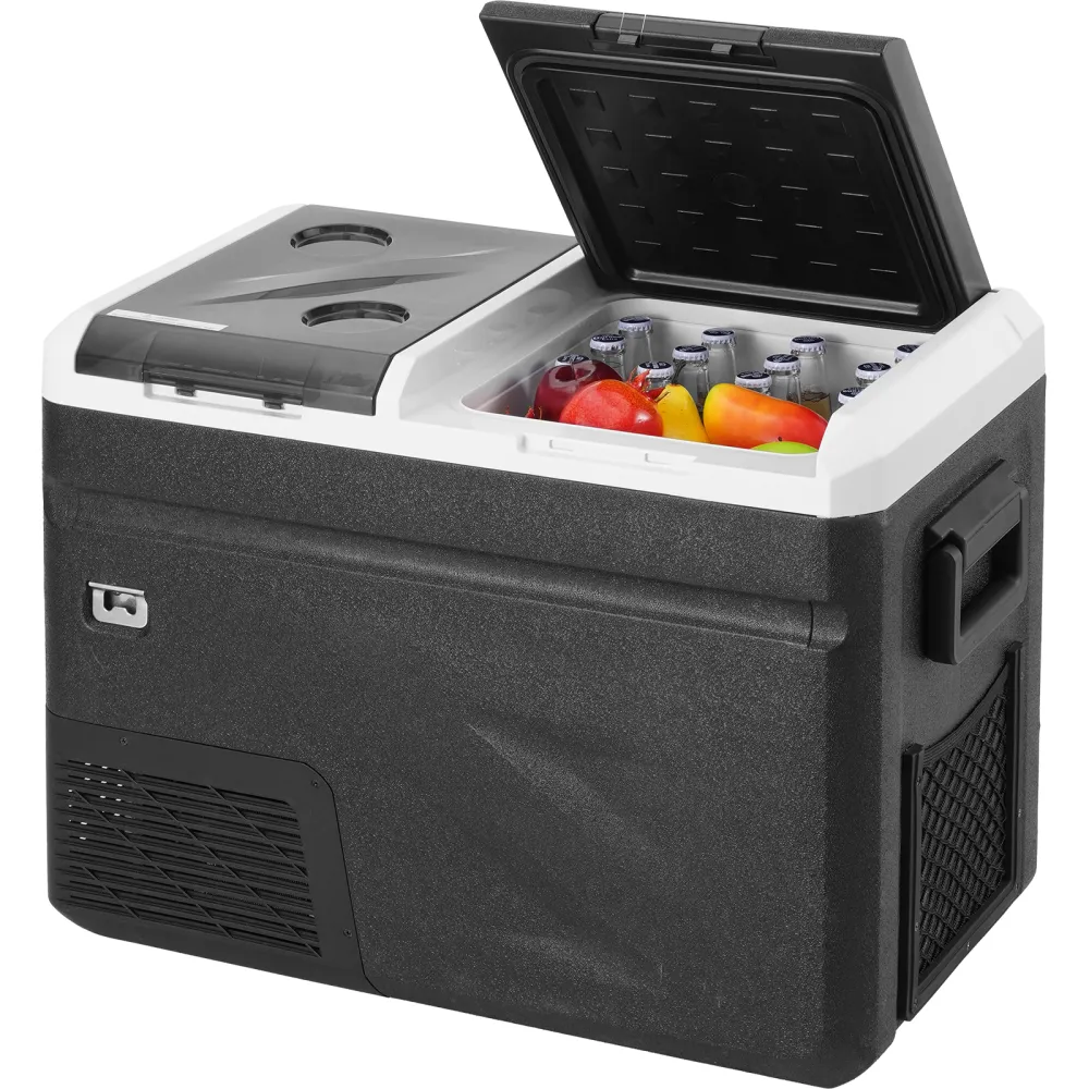 VEVOR Refrigerador Portátil para Automóvil, con Función de Fabricación de Hielo, 36 L, Temperatura Ajustable de -20~20 ℃, con Compresor para Acampar, Automóvil, 734 x 396 x 544 mm