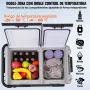 VEVOR Refrigerador portátil para automóvil, refrigerador para automóvil de 12 voltios, congelador portátil de doble zona de 40 L, temperatura ajustable de -4 ℉ a 68 ℉, refrigerador con compresor para el hogar, exteriores, campamentos, vehículos recreativos y automóviles