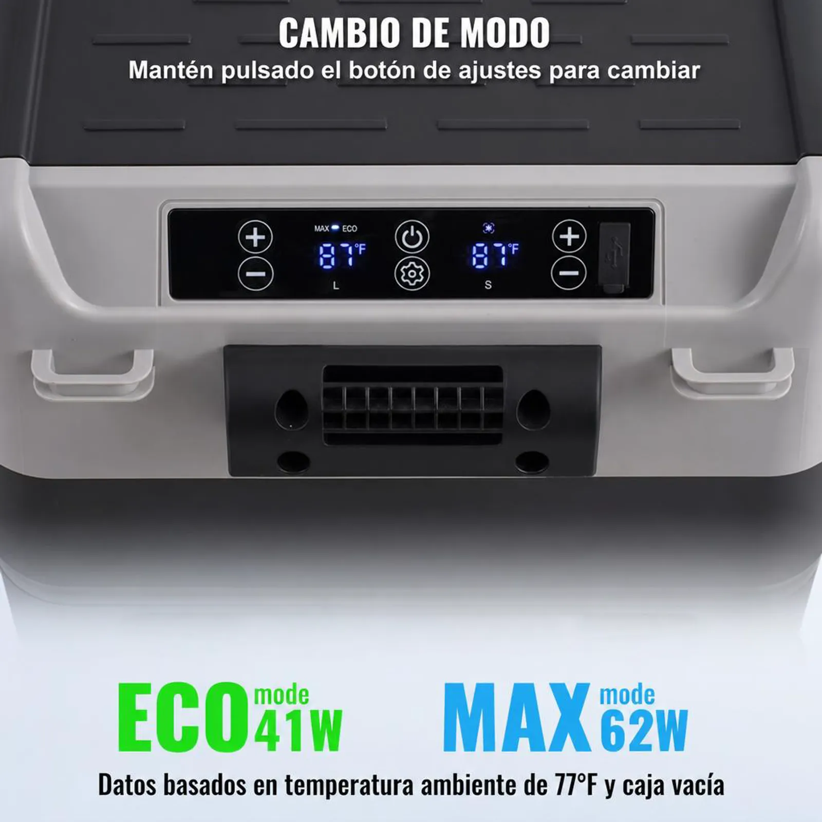 VEVOR Refrigerador portátil para automóvil, refrigerador para automóvil de 12 voltios, congelador portátil de doble zona de 40 L, temperatura ajustable de -4 ℉ a 68 ℉, refrigerador con compresor para el hogar, exteriores, campamentos, vehículos recreativos y automóviles