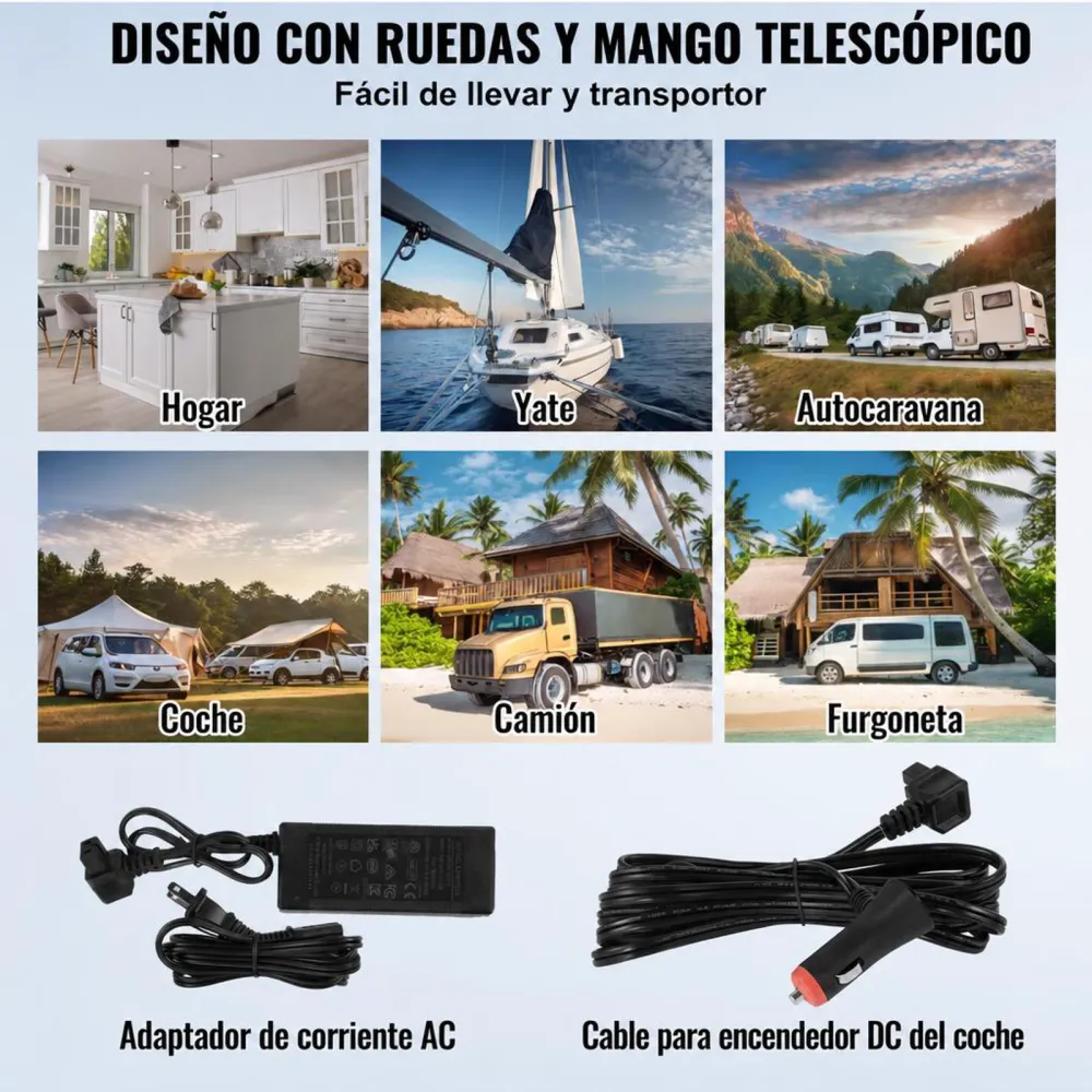 VEVOR Refrigerador portátil para automóvil, refrigerador para automóvil de 12 voltios, congelador portátil de doble zona de 40 L, temperatura ajustable de -4 ℉ a 68 ℉, refrigerador con compresor para el hogar, exteriores, campamentos, vehículos recreativos y automóviles